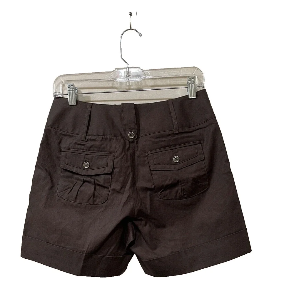 Banana Republic Martin Fit Shorts Brown Womens Tag Size 4 Regular Rolled Cuff